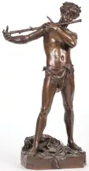 Félix Charpentier, L’ Improvisateur, Bronze with dark brown patina