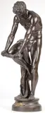 Louis-Léopold Chambard, Le Bucheron- Fabel De la Fontaine, Bronze with dark brown patina