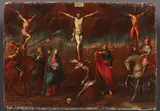 Jose de Alcibas, The Crucifixion, Oil on canvas, unstretched, unframed