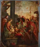 Miguel Cabrera, The Adoration of the Magi, Oil on canvas, unstretched, unframed
