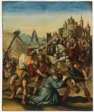 Frans Francken the Younger, Christ on the way to Calvary in expansive landscape, c. 1640, Oil on copper