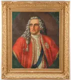 European School, Portrait of a Gentleman Wearing Red Cape with Breast Star