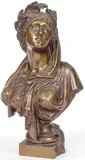 Eugène Laurent, Bust of Ceres – goddess of agriculture, Bronze with brown patina