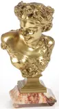 Jean-Baptiste Carpeaux, Personification of Spring, Gilt bronze on marble base