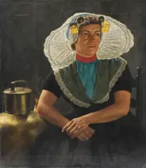 Wilhelm Gdanietz, Portrait of a Milkmaid- c.1925, Oil on canvas