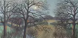 Dorothy Young Graham, Rural Iowa Autumn Dusk Landscape