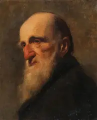 Munich School, Portrait of a Bearded man, c. 1880, Oil on canvas, laid down