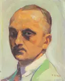 Rudolf Greve, Self Portrait, 1925, Oil on artist board