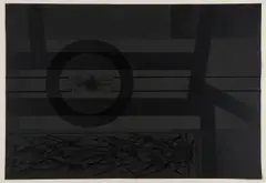 Jimmy Ernst, Black on Black, Oil and mixed media on paper