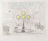 Place Furstenberg by Salvador Dalí, Drypoint on Japon, sold Nov 2023