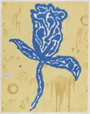 Donald Baechler, Blue Flower, Lithograph