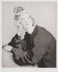 John Currin, The Penitent, Etching with aquatint and drypoint