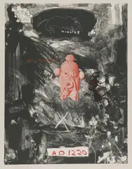 James Havard, Mudhead Looking at Mimbres, Lithograph