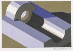 Robin Cottingham, Component XVII, Color etching published by Tandem Press, from an edition of 100