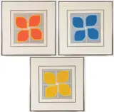 Nobumitsu Fukui, Red Beat, Blue Beat, and Yellow Beat, Serigraph