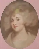 French School, Portrait of a Beauty with Ribbon in Hair, Pastel on linen
