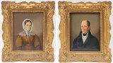 German School, Portrait of a Husband and Wife, c.1840, Oil on canvas