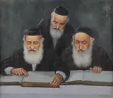 Konstantin Szewczenko, Rabbis Studying Scripture, Oil in canvas