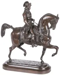 Antoine-Louis Barye, Le General Bonaparte, Bronze with brown patina
