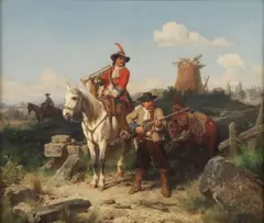 Christian Sell, The Patrol -, Oil on canvas