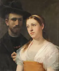 James Clark, Portrait of a Man and Woman -, Oil on canvas