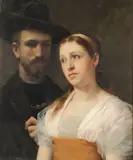 James Clark, Portrait of a Man and Woman -, Oil on canvas