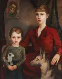 Henryk F. Twardzik, Portrait of Claire and Richard Twardzik -, Oil on canvas