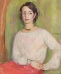 Joseph Sacks, Portrait of a Seated Young Woman ‐, Oil on canvas