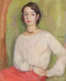 Joseph Sacks, Portrait of a Seated Young Woman ‐, Oil on canvas