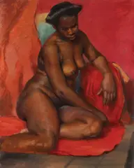 John Woodsum Hatch, Nubian Nude ‐, Oil on canvas