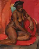 John Woodsum Hatch, Nubian Nude ‐, Oil on canvas