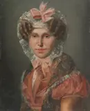 Louis Hersent, Portrait of a Young Woman in Lace Bonnet and Shawl, Oil on canvas