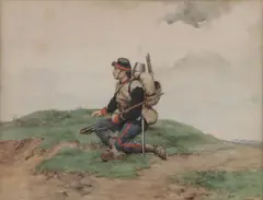 Paul Grolleron, A Moments Rest -, Watercolor