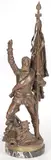 Christopher Lenz, Standard Bearer of the 7th Thuringian Inft. Regl. -, Bronze with brown patina on marble base
