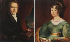 J. Peirson, A Seated Man and Woman -, Oil on canvas