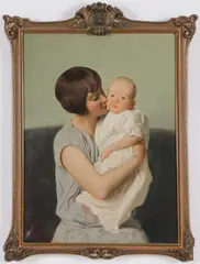 Angelo Mambriani, Mothers Joy -, Oil on canvas