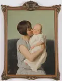 Angelo Mambriani, Mothers Joy -, Oil on canvas