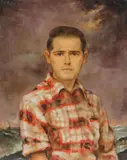 Carl Fuchs, Self Portrait ‐, Oil on wood panel
