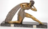 Dimitri Haralamb Chiparus, Danseuse a la draperie, Bronze with silvered and brown patina