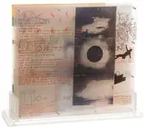 Robert Rauschenberg, Opal Gospel, Ten screenprints on clear acrylic panels on lucite base, with engraved steel cover, and original inscribed wood shipping crate