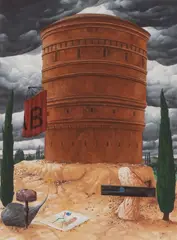 Steve Galloway, On the Tump, Gouache on paper