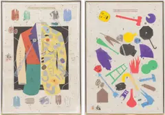 Charles Luce, Suit Spirit Trap #3 ‐ 1984 and Silhouette Metaphor, Serigraph