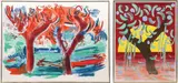 Michael Heindorff, La Campagna Tivoli and Tasso's Trees #1, Carborundum Etching and Lithograph