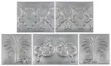 Ann Preston, Expulsion, Five-piece zinc-coated fiberglass molded relief sculpture