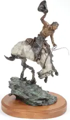 Jay Contway, Bronc Rider -, Cold painted bronze