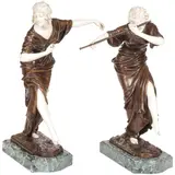 Paul Philippe, The Flute Player and Dancer -, Bronze with carved ivory