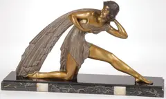 Danseuse a la draperie by Dimitri Haralamb Chiparus, Bronze with silvered and brown patina, sold Dec 2022