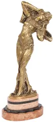 Favorite by Dimitri Haralamb Chiparus, Bronze with gilt and traces of silver patina on original marble base, sold Dec 2022