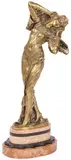 Dimitri Haralamb Chiparus, Favorite, Bronze with gilt and traces of silver patina on original marble base