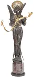 José Gallegos y Arnosa, The Archangel Gabriel -, Bronze with brown and gilt patina on marble base